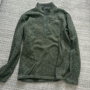 Men's tall green Eddie Bauer 1/2 zip up long sleeve sweater